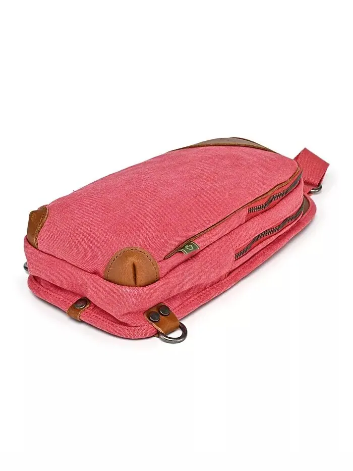 Сумка-слинг Canna Canvas TSD BRAND — изображение 8 из 10, красный