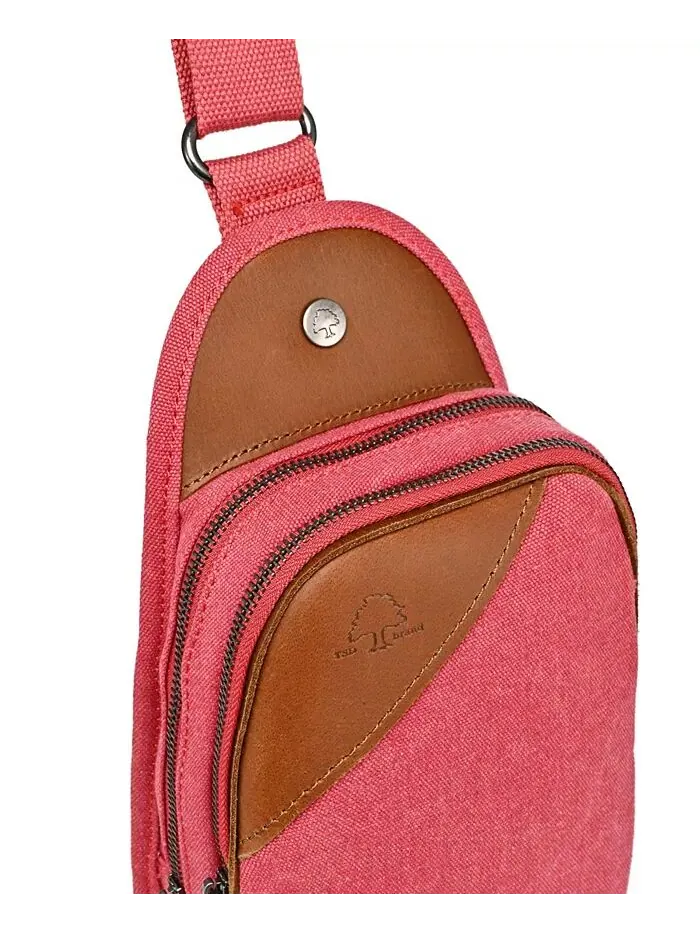 Сумка-слинг Canna Canvas TSD BRAND — изображение 9 из 10, красный