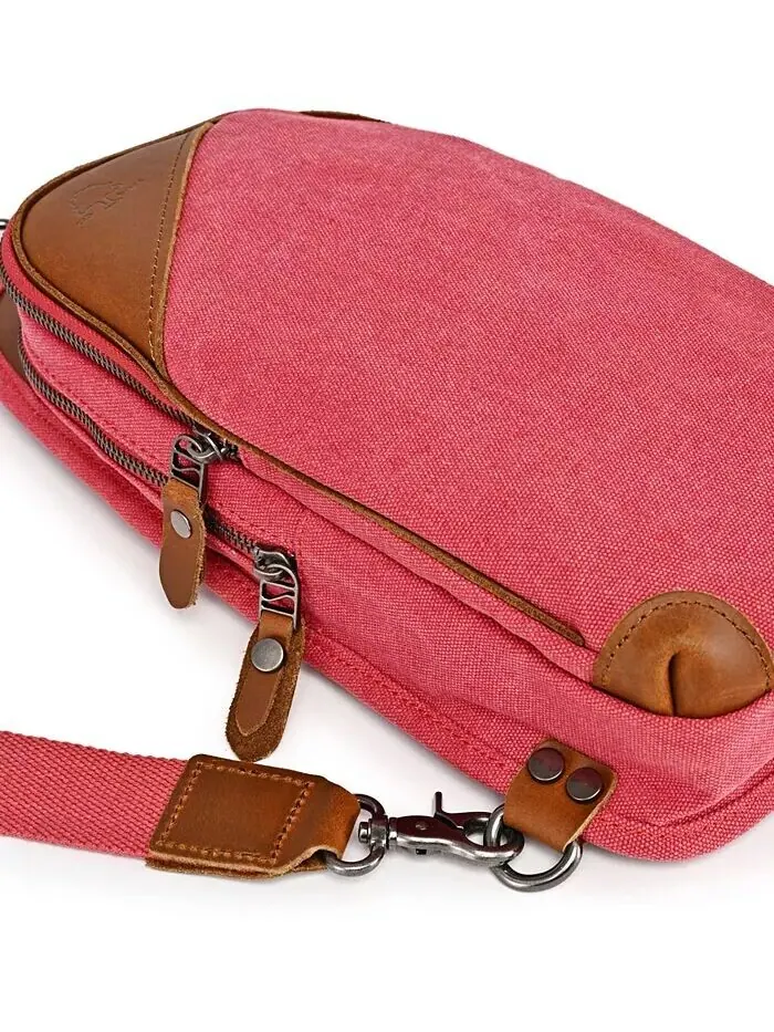 Сумка-слинг Canna Canvas TSD BRAND — изображение 10 из 10, красный