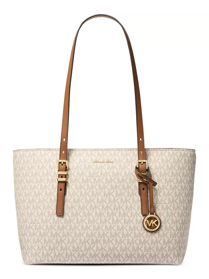 Сумка женская средняя тоут Michael Kors Quinn East West — изображение 1 из 3, ваниль/орех