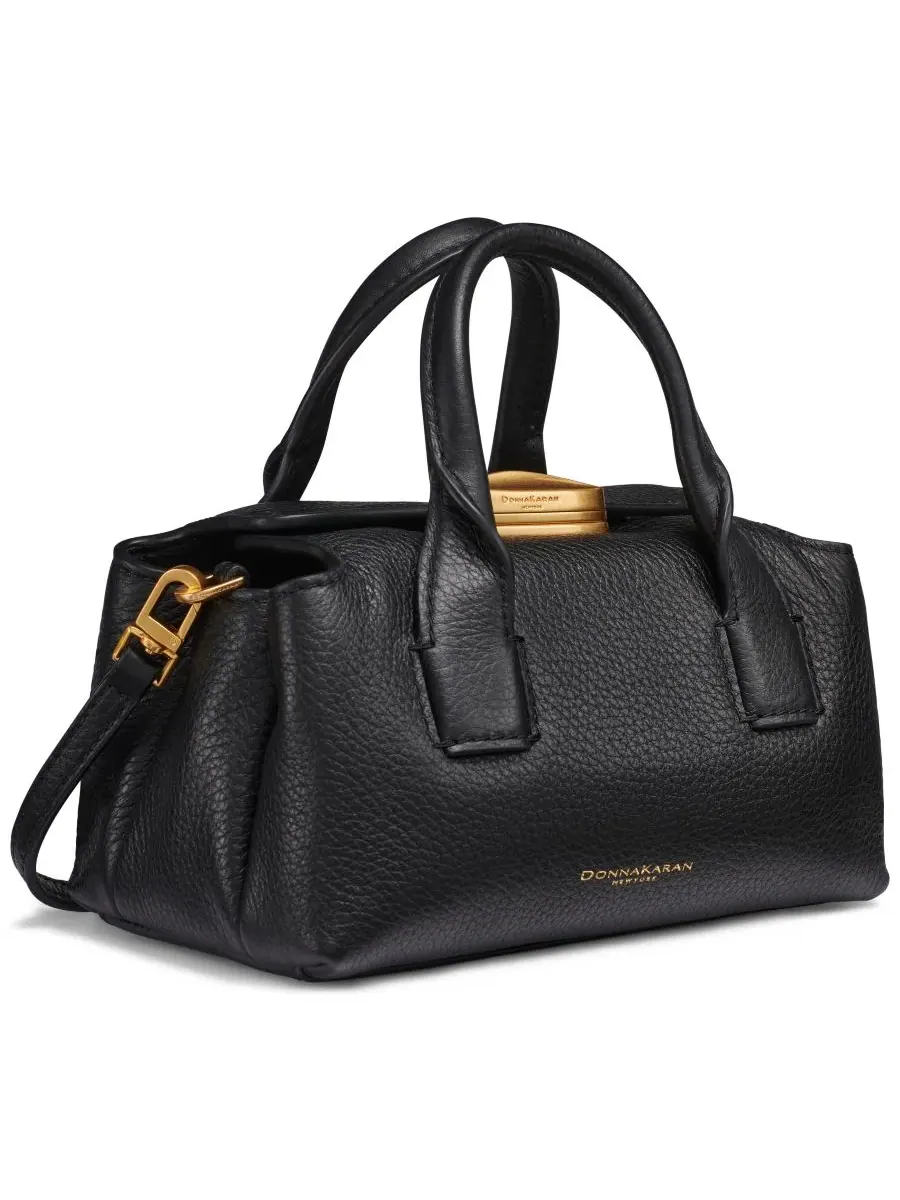 Мини-сумка Amagansett Donna Karan New York — изображение 3 из 5, черный/золотистый