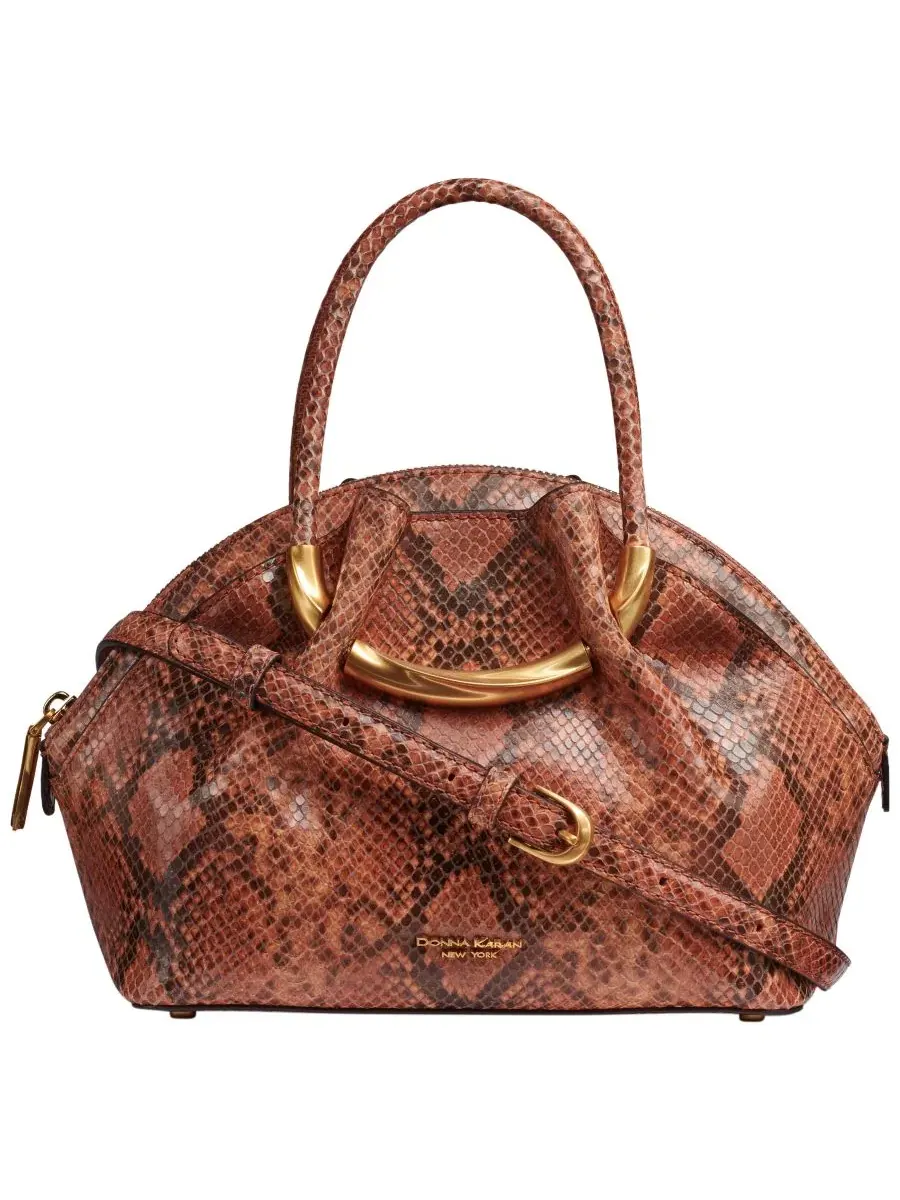 Сумка-мессенджер из оксфордской кожи Donna Karan New York, янтарный — изображение 1 из 5
