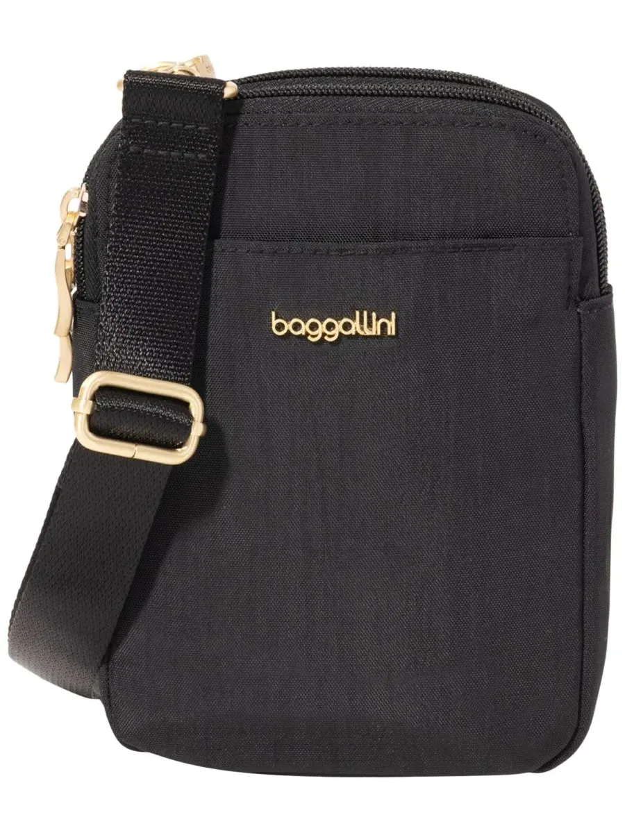 Современная мини-сумочка через плечо Baggallini — изображение 1 из 4, черный/золотистый