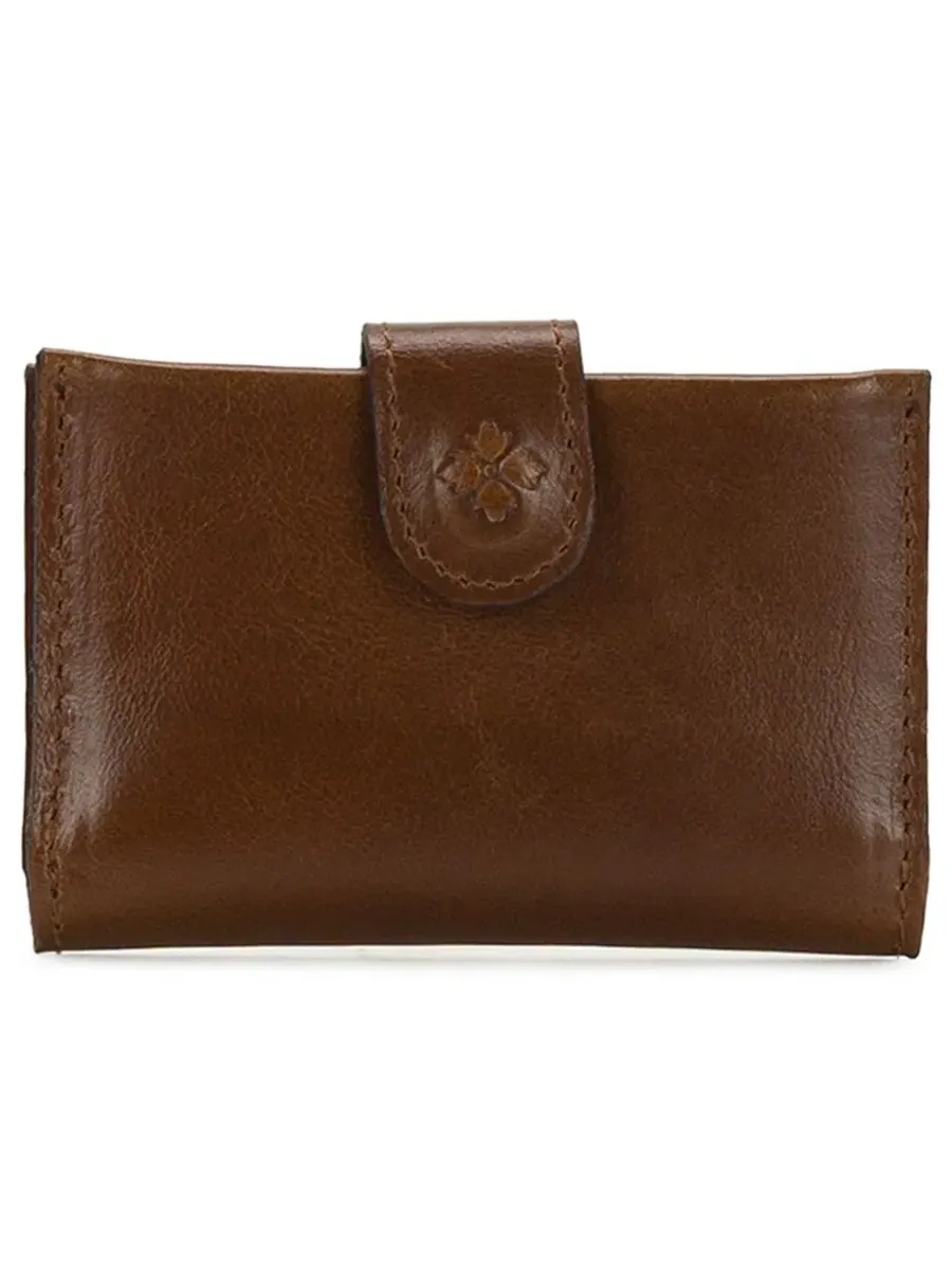 Кошелек с магнитной застежкой Aksel Leather Credit Card Wallet Patricia Nash — изображение 1 из 3, коричневый