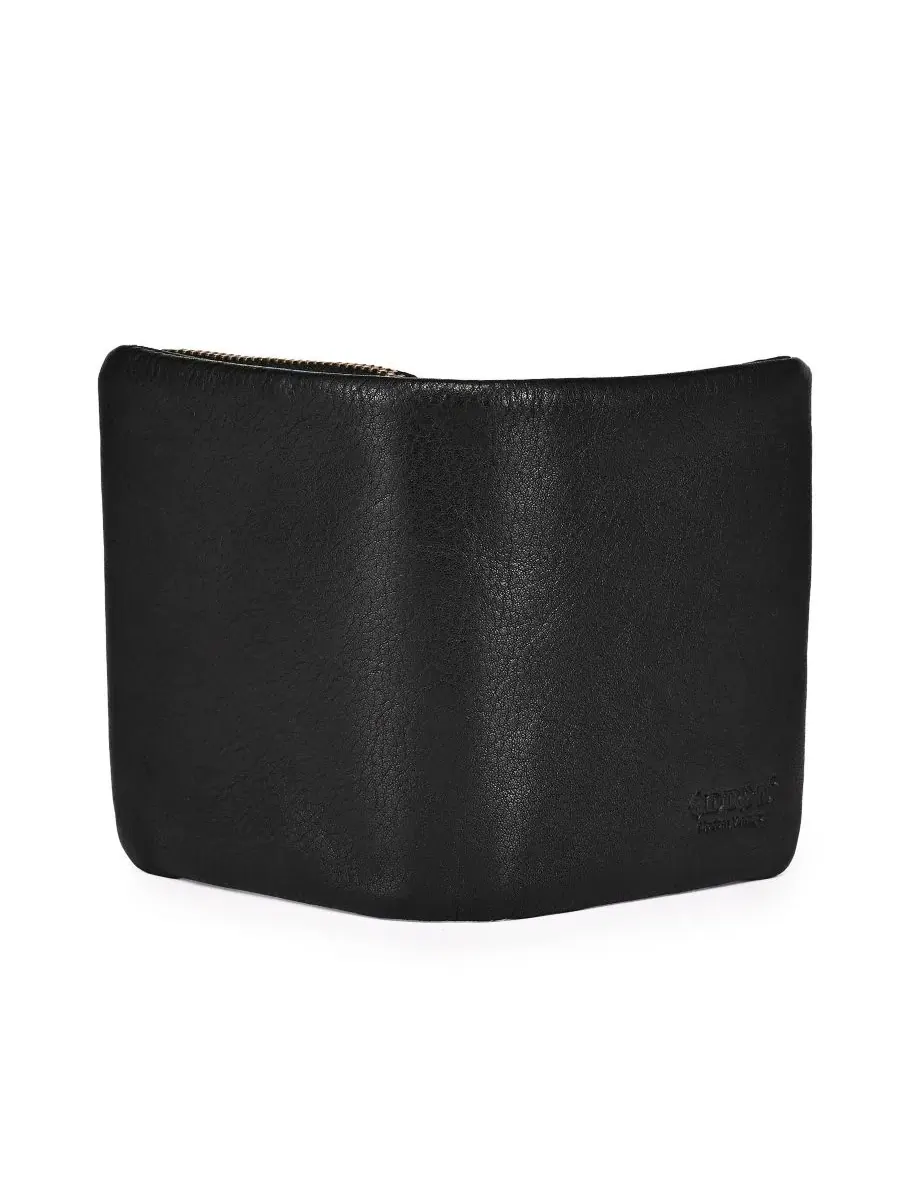 Кошелек-трифолд из натуральной кожи с RFID-защитой, Clover Trifold Wallet OLD TREND — изображение 2 из 8, черный