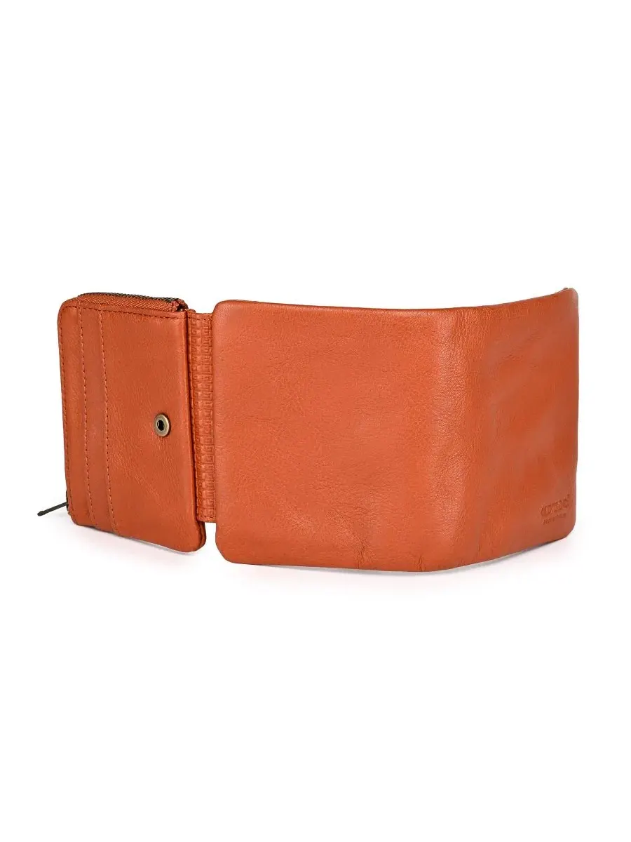 Трифолд кошелек из натуральной кожи с RFID-защитой, Clover Trifold Wallet OLD TREND — изображение 6 из 8