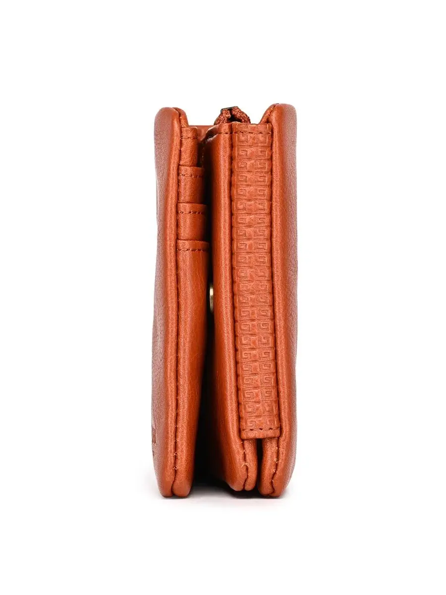 Трифолд кошелек из натуральной кожи с RFID-защитой, Clover Trifold Wallet OLD TREND — изображение 7 из 8