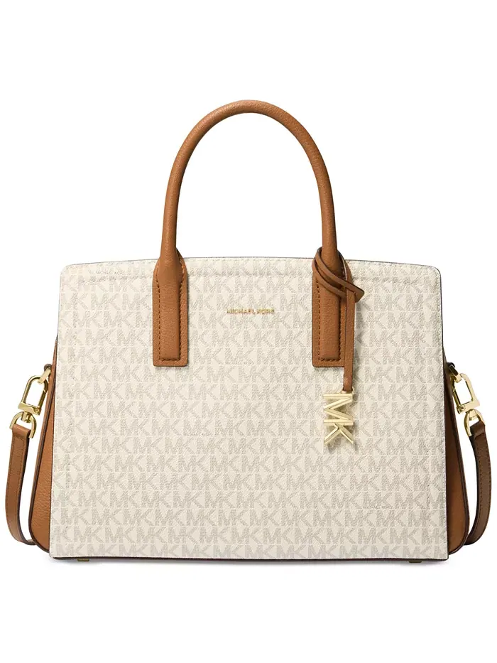 Сумка женская кросс-боди натуральная кожа Michael Kors Laila Плечо — изображение 1 из 3, ваниль/орех