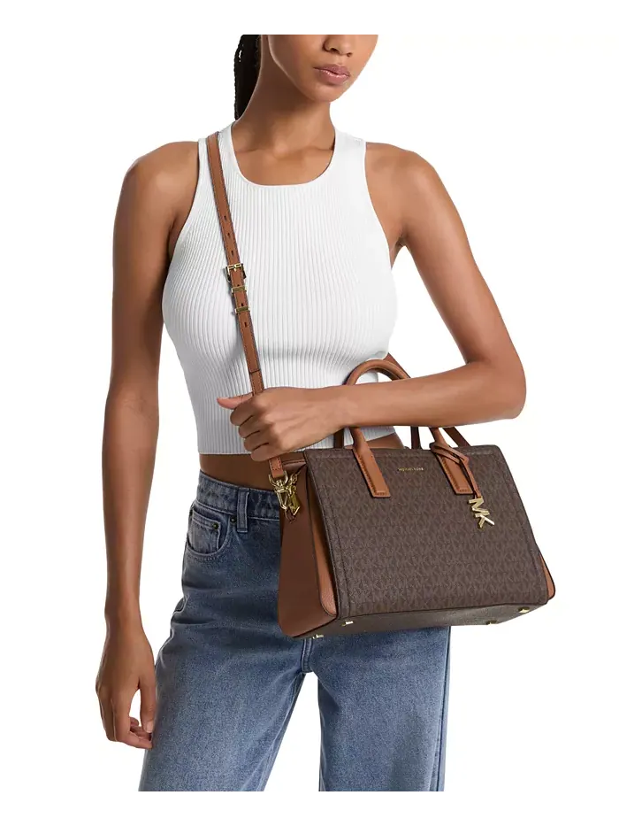 Сумка женская кросс-боди натуральная кожа Michael Kors Laila — изображение 2 из 5, коричневый