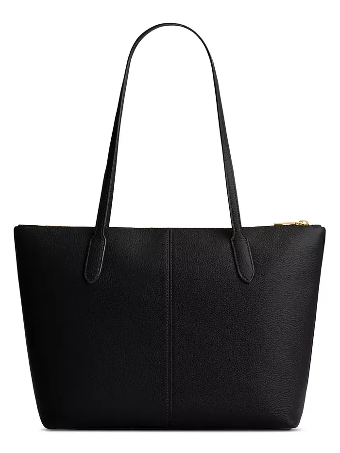 Сумка-тоут Coach Bella Small из галечной кожи — изображение 3 из 4, черный