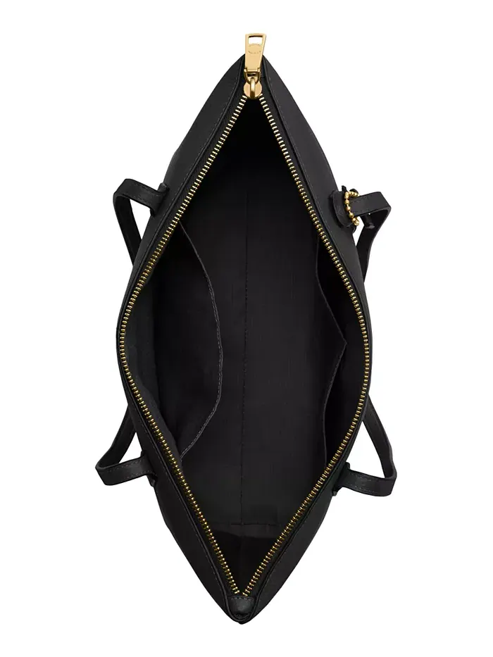 Сумка-тоут Coach Bella Small из галечной кожи — изображение 4 из 4, черный