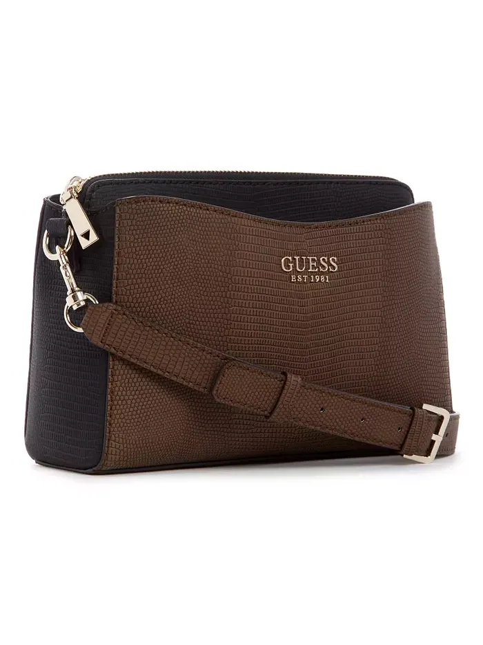 Сумка кроссбоди GUESS Lyndi Small коричневая — изображение 5 из 6, мульти