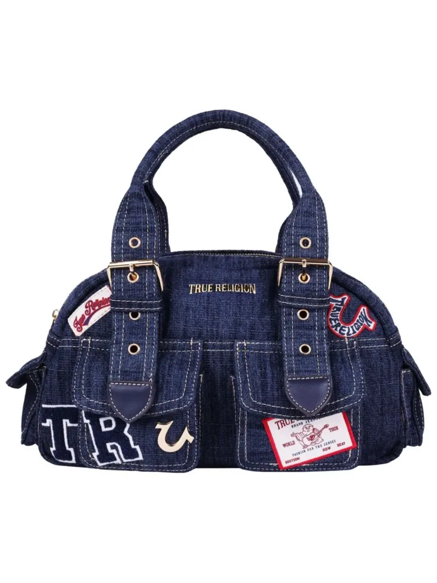 Сумка с несколькими отделениями True Religion — изображение 1 из 6, темный джинсовый синий
