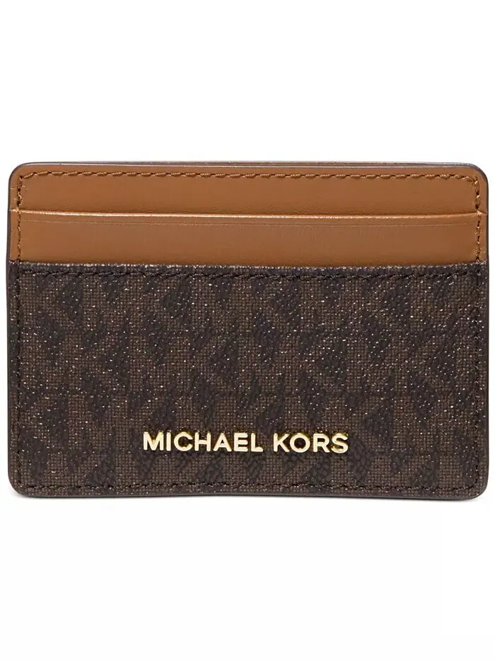Визитница с логотипом Jet Set Michael Kors — изображение 1 из 1, коричневый