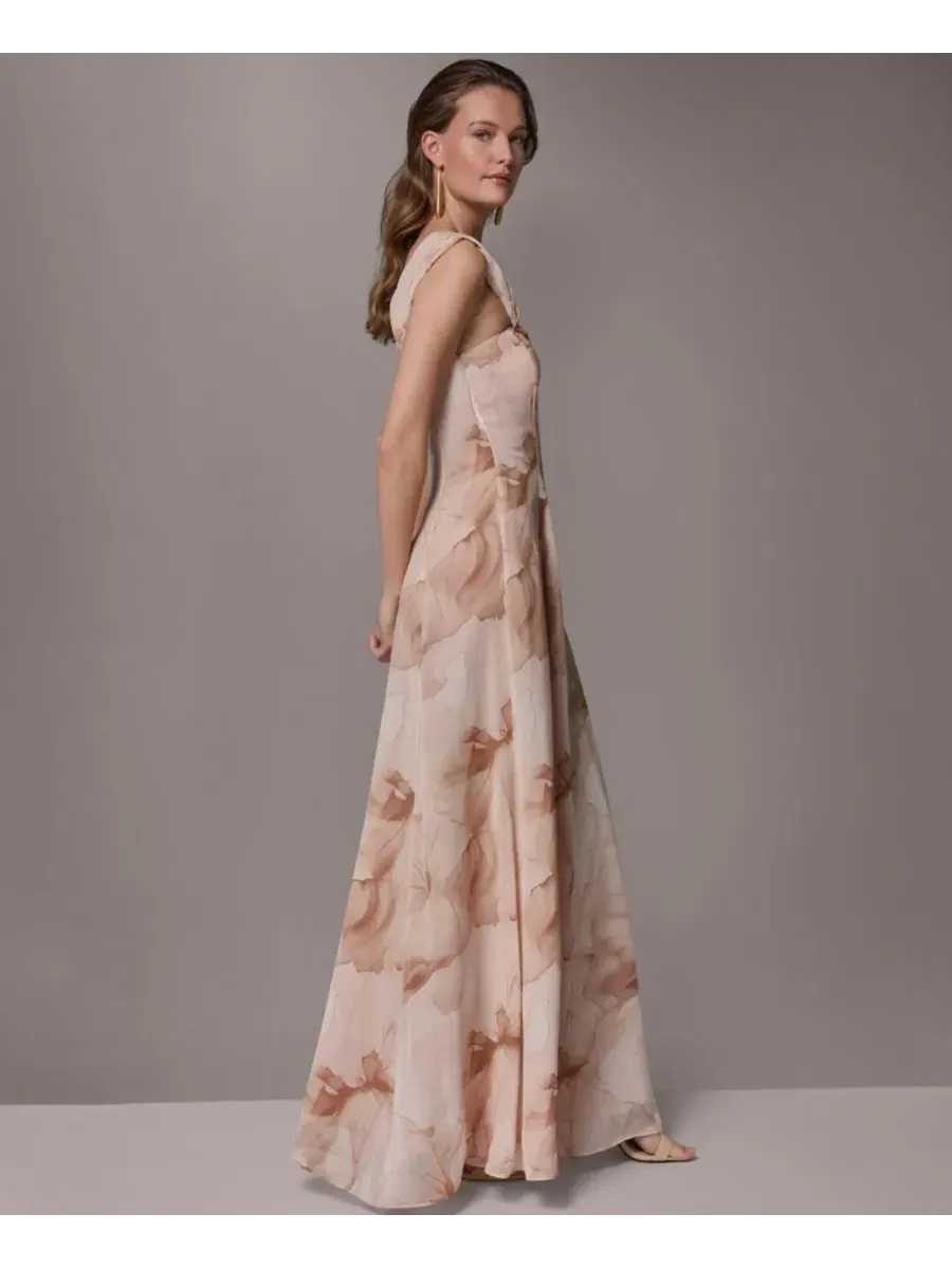 Женское бальное платье на одно плечо Donna Karan New York — изображение 2 из 7, мульти