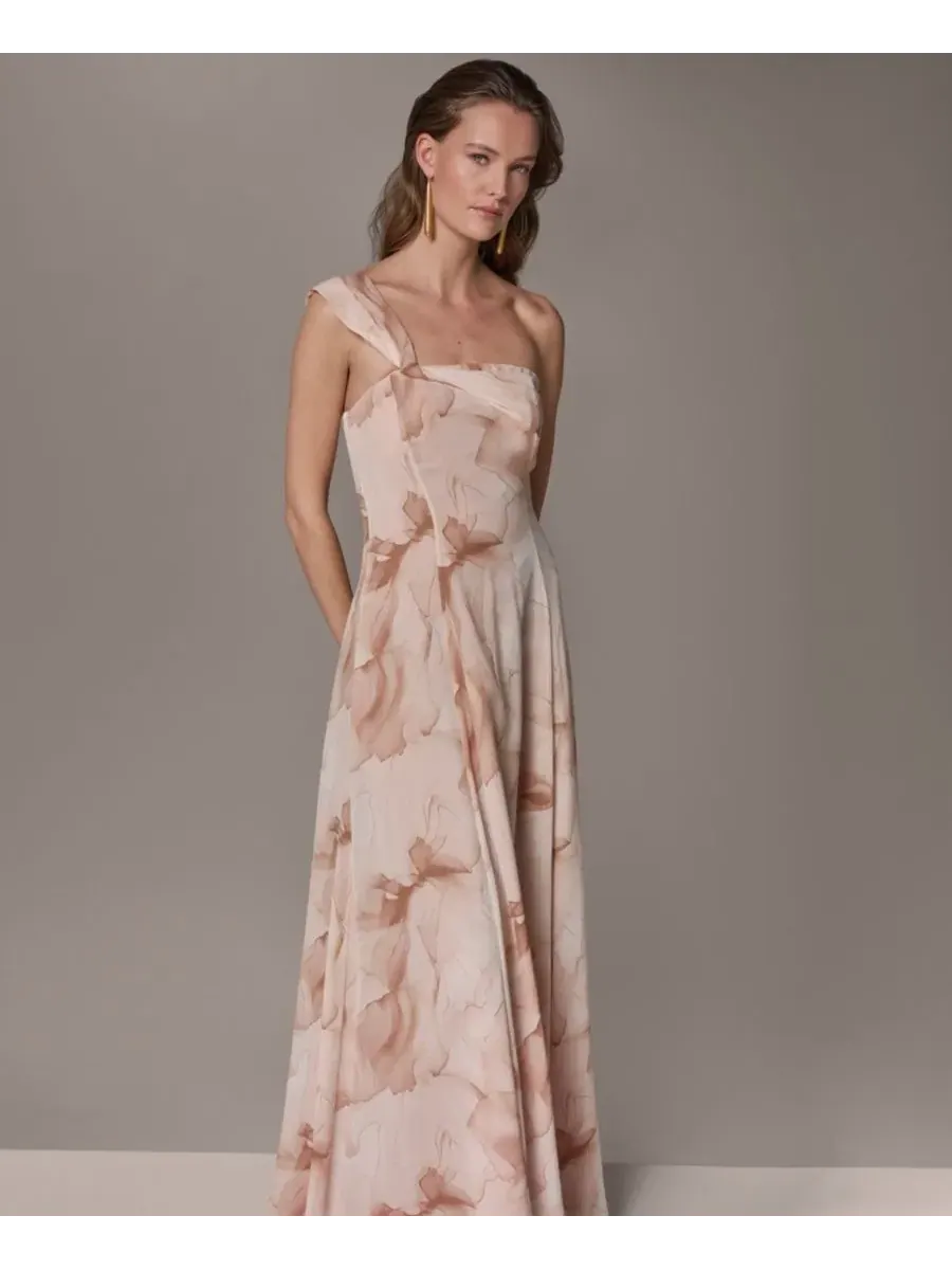 Женское бальное платье на одно плечо Donna Karan New York — изображение 7 из 7, мульти