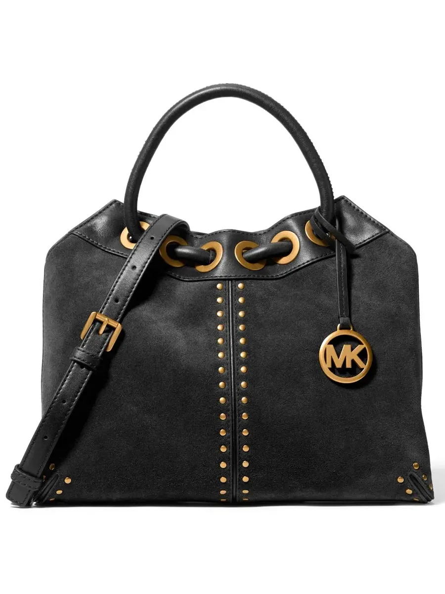 Сумка женская малая шоппер Michael Kors Astor Ring Tote — изображение 1 из 5, черный