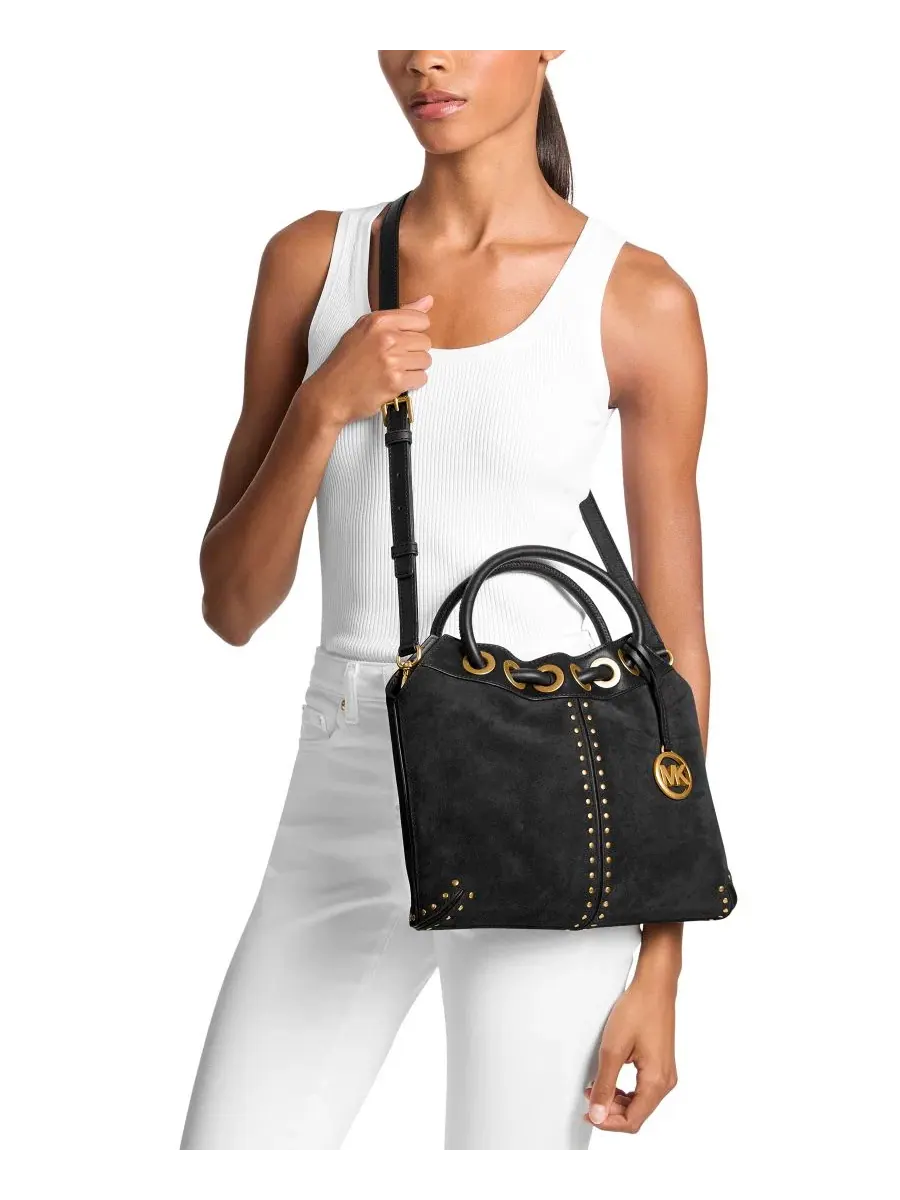 Сумка женская малая шоппер Michael Kors Astor Ring Tote — изображение 3 из 5, черный