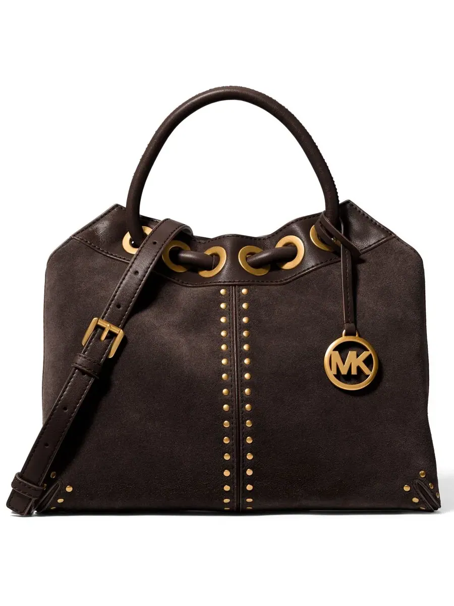 Сумка женская малая шоппер корпус Michael Kors Astor Ring Tote — изображение 1 из 5, шоколад