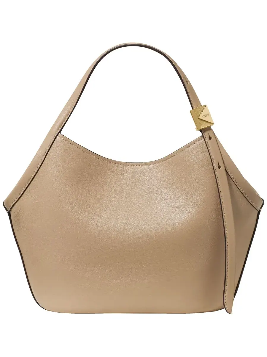 Сумка-шопер кейт Спейд Нью-Йорк Deco Tulip Small Leather Tote Bag — изображение 1 из 4, бежевый