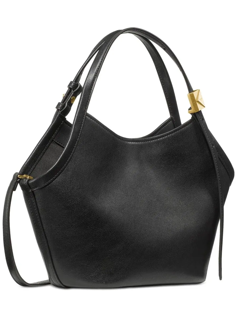 Сумка-шопер из кожи с принтом Deco Tulip Small Leather Tote Bag kate spade new york — изображение 2 из 4, черный