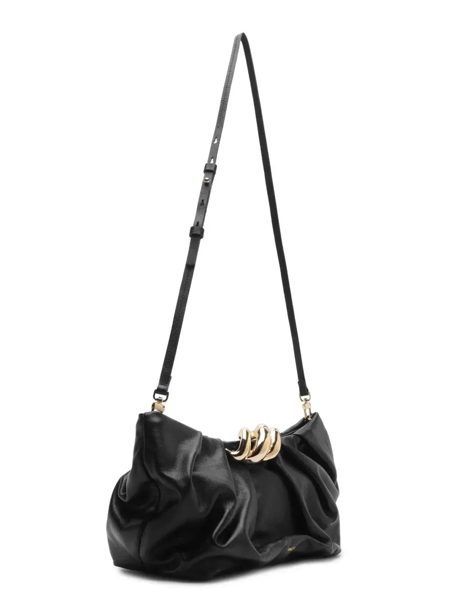 Клатч Caitlyn Medium Leather из кожи с цепочкой Arezzo — изображение 4 из 4, черный