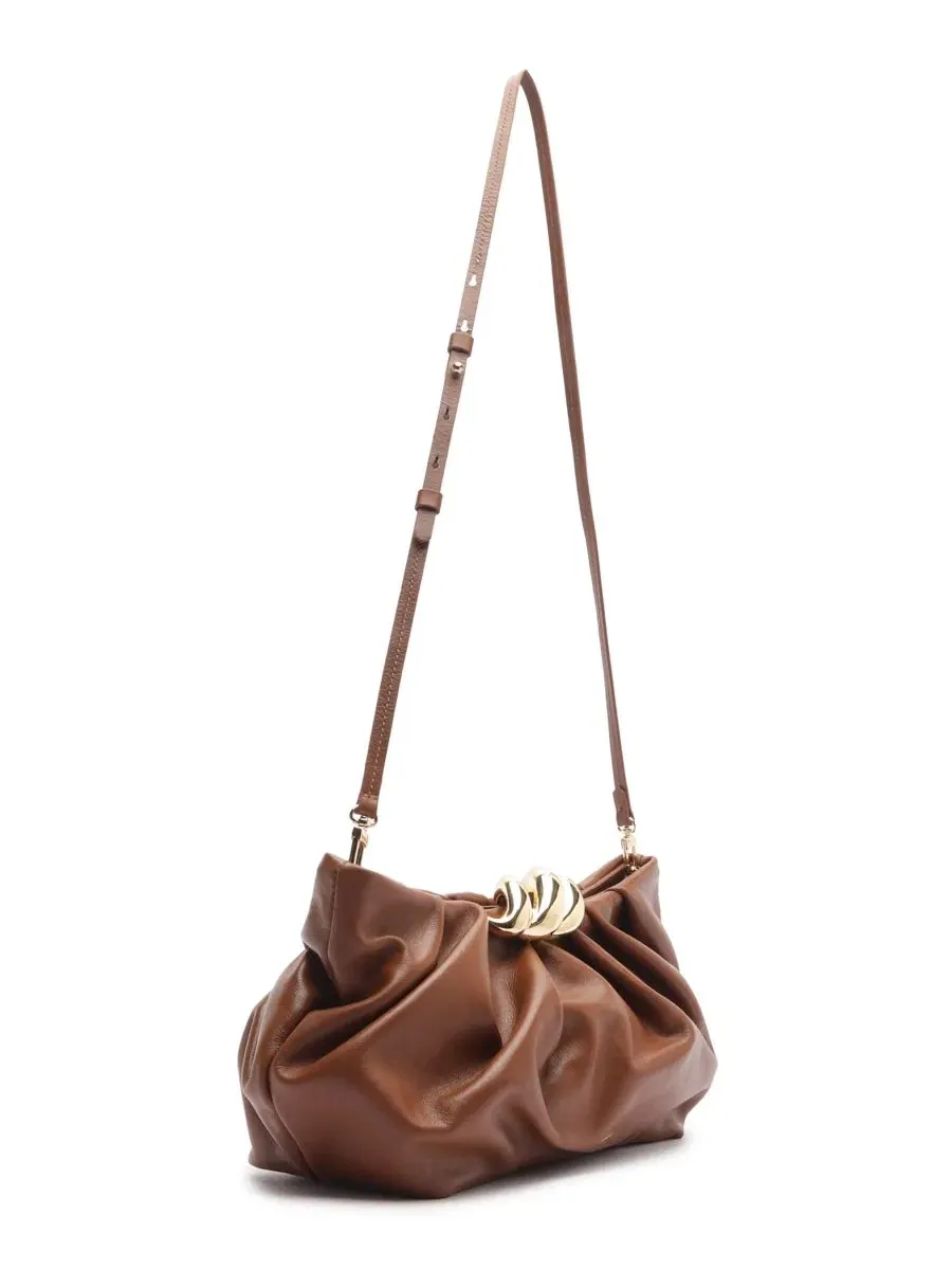Клатч Caitlyn Medium Leather из кожи, 24 см, с брендом Arezzo — изображение 4 из 4, оранжевый
