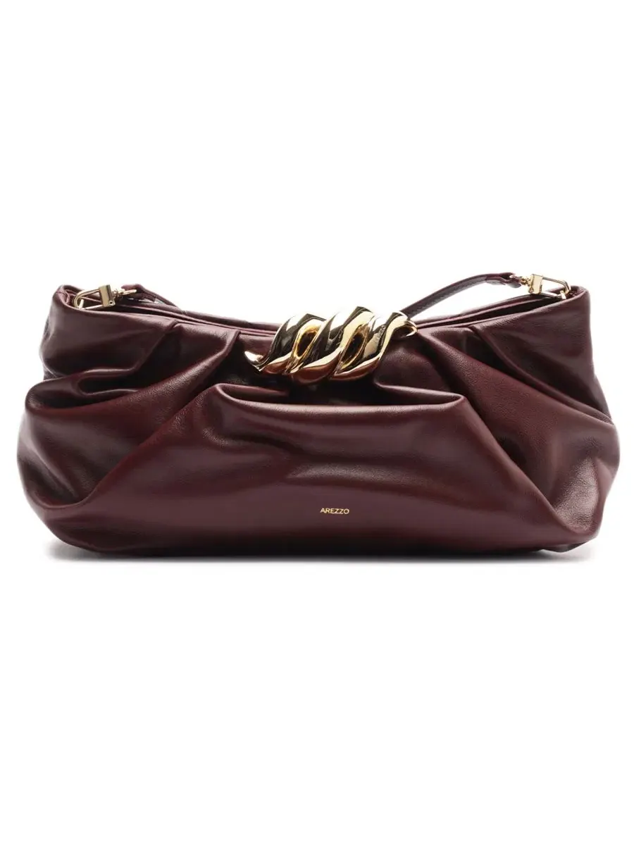 Клатч Caitlyn Medium Leather из кожи Arezzo — изображение 1 из 5, красный