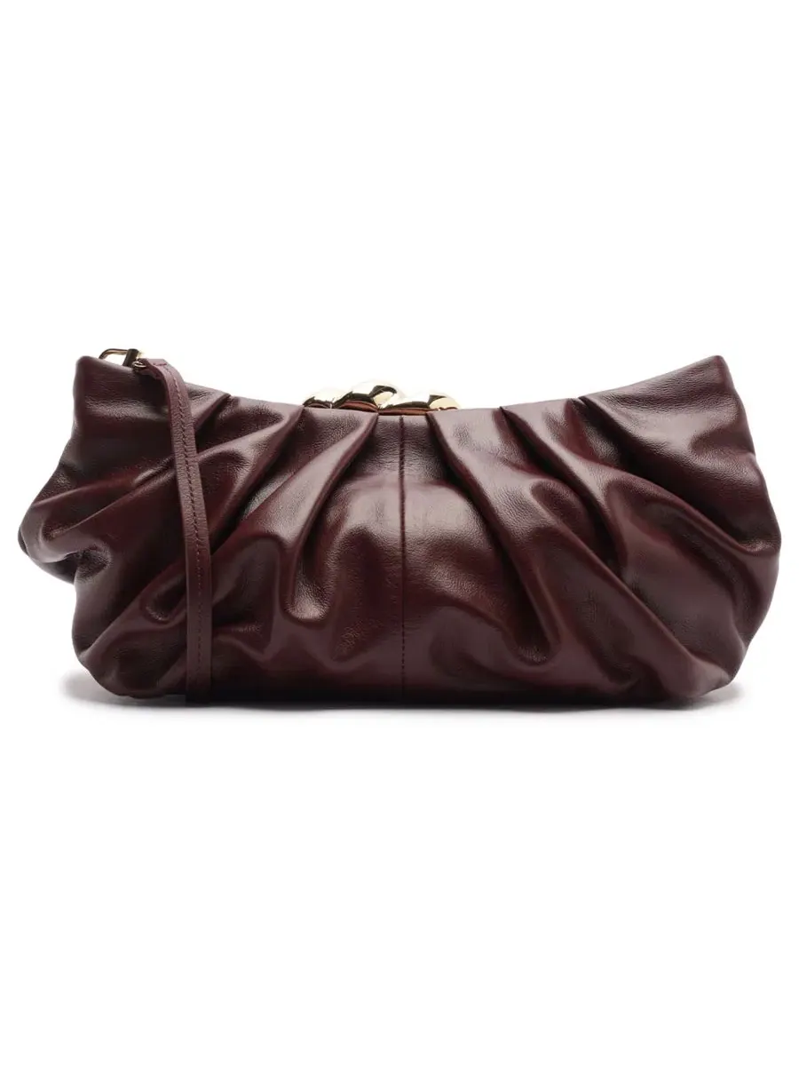 Клатч Caitlyn Medium Leather из кожи Arezzo — изображение 2 из 5, красный