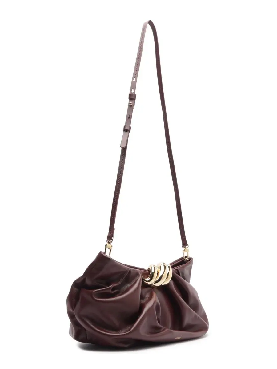 Клатч Caitlyn Medium Leather из кожи Arezzo — изображение 4 из 5, красный