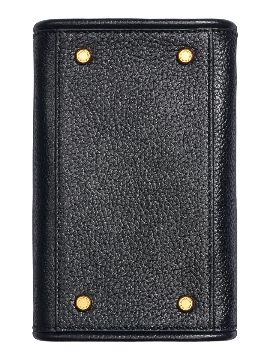 Сумка через плечо Satin Mini Crossbody Satchel Donna Karan New York — изображение 6 из 7, черный/золотистый