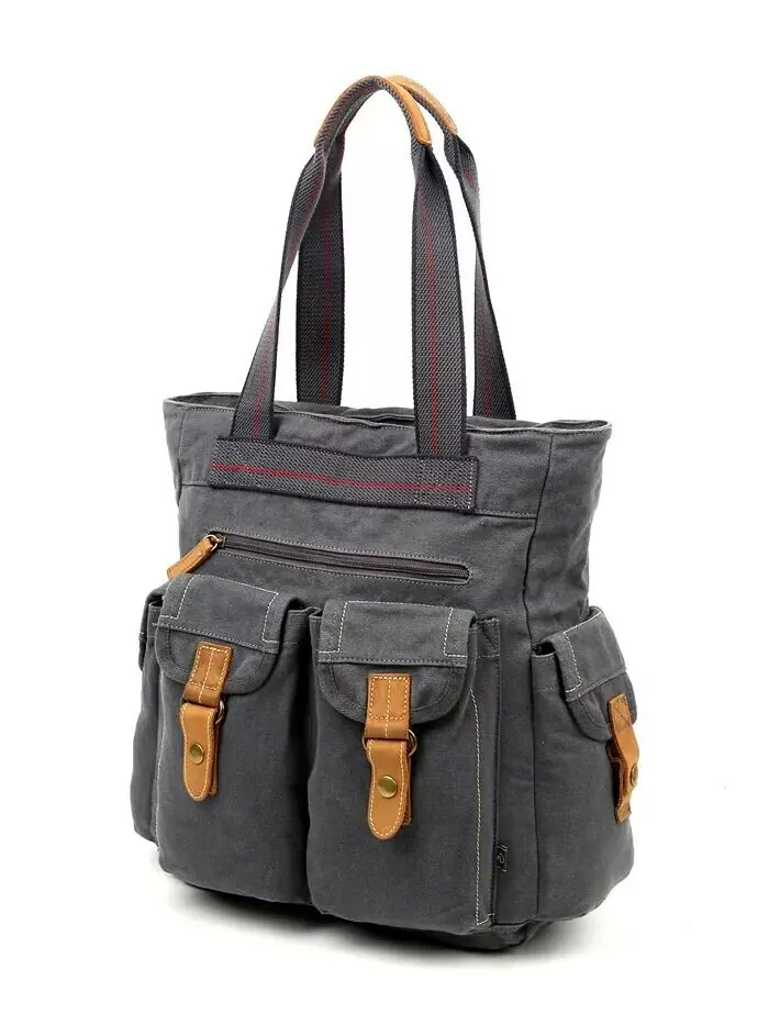 Сумка-тоут Atona Utility Canvas TSD BRAND — изображение 15 из 27, темно-синий