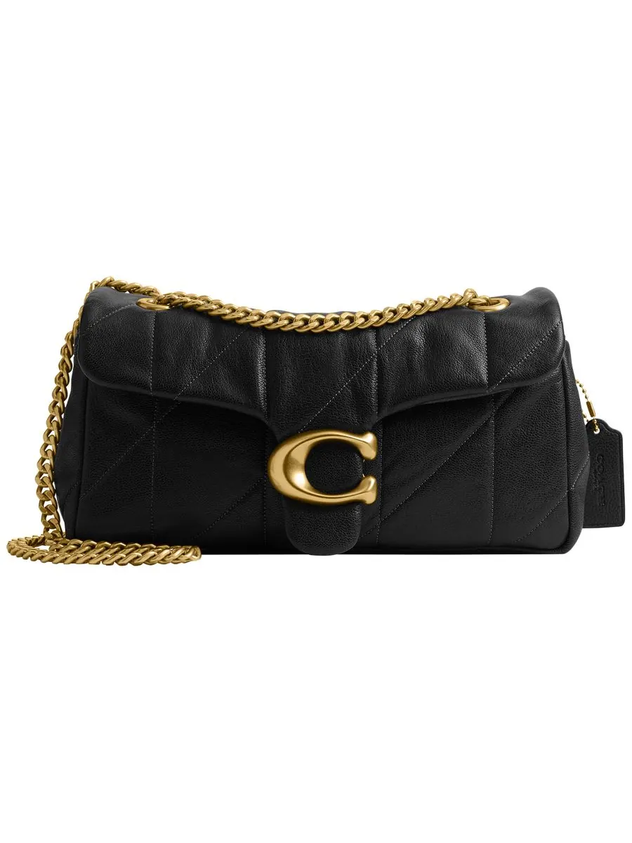 Сумка через плечо COACH Slouch Tabby Medium из стеганой кожи