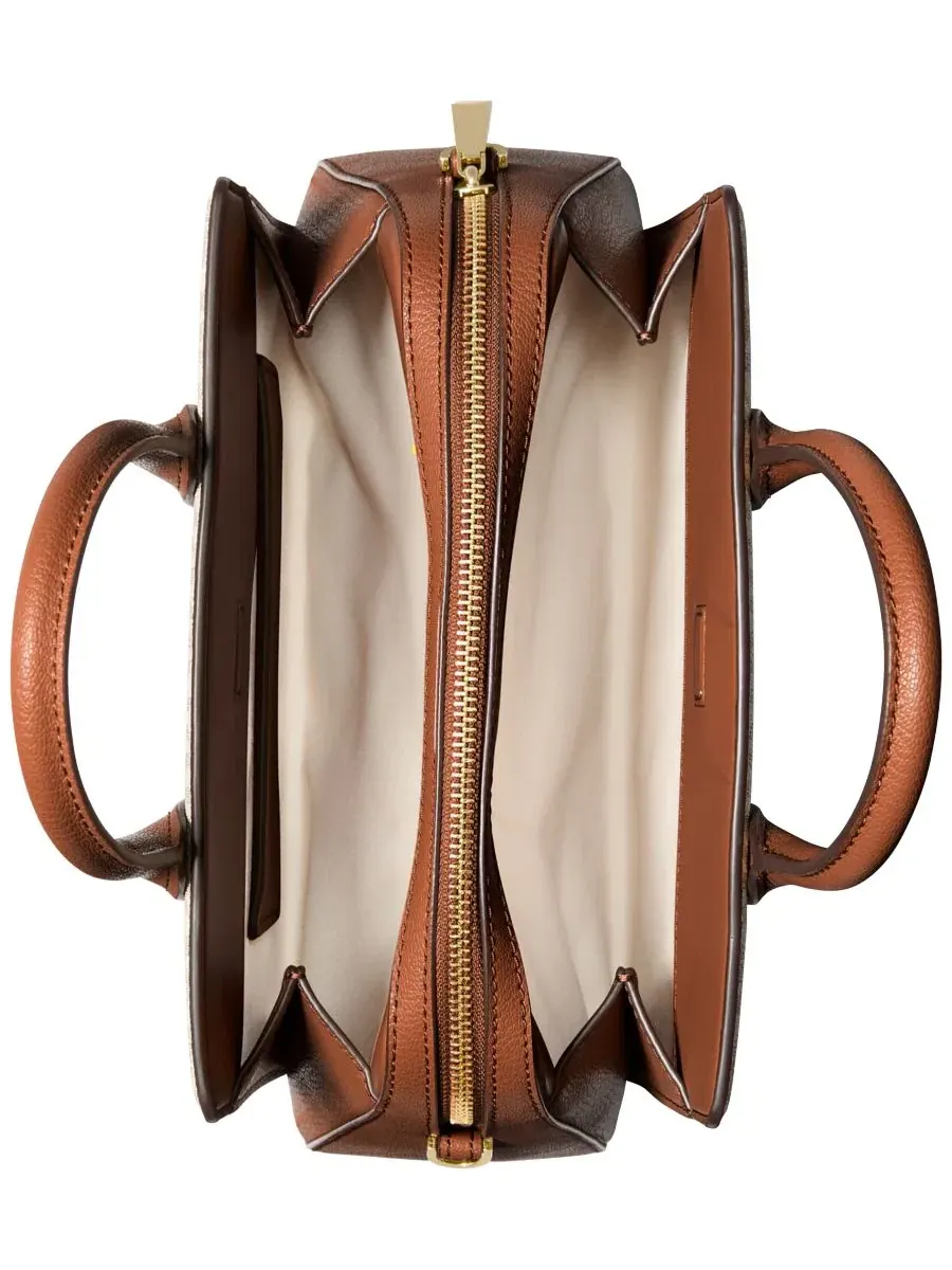 Сумка малая сэтчел 100% кожа Michael Kors Laila Leather Luggage — изображение 2 из 5, коричневый