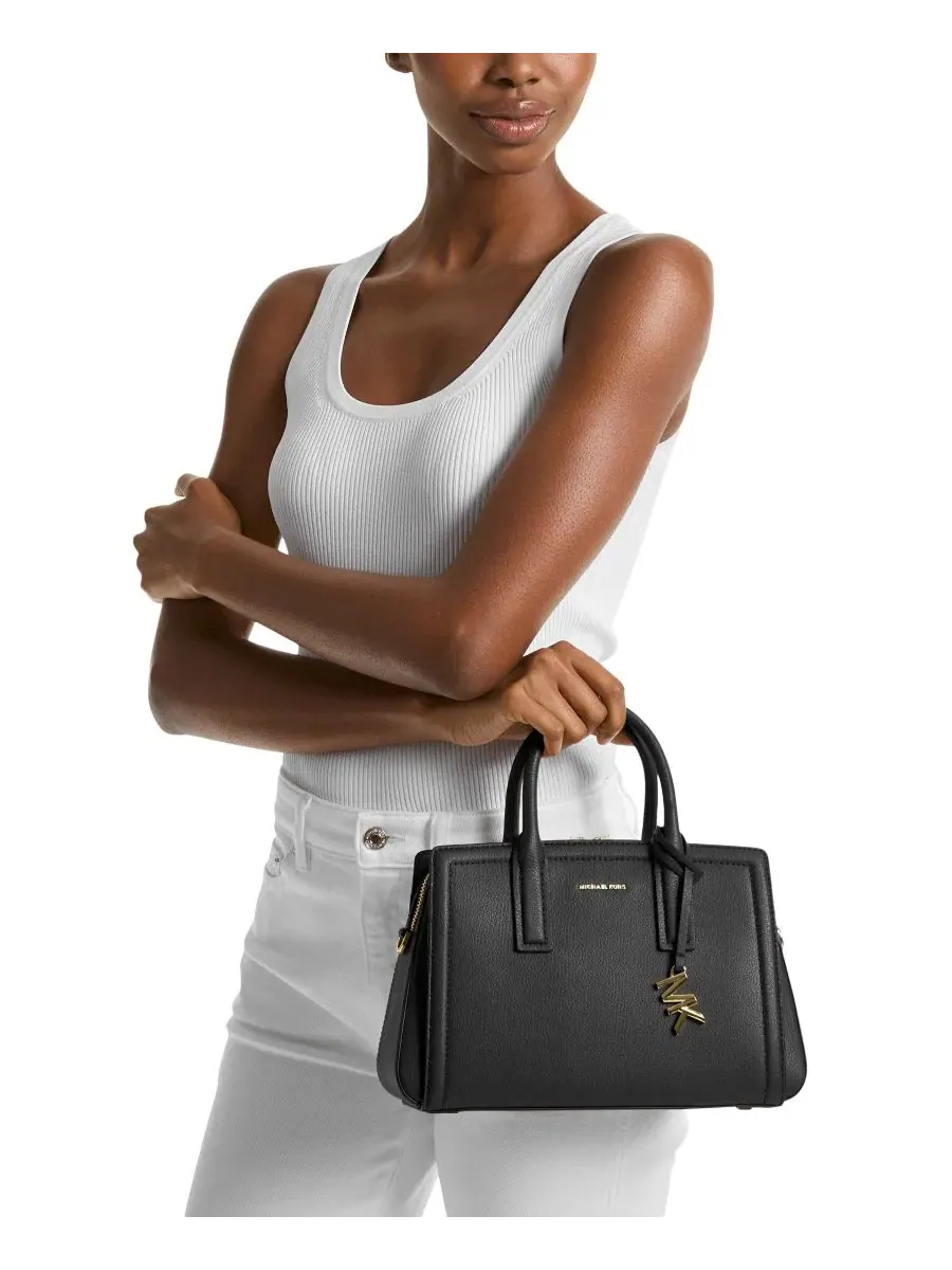 Сумка малая сэтчел 100% кожа Michael Kors Laila Leather — изображение 2 из 5, черный/золотистый