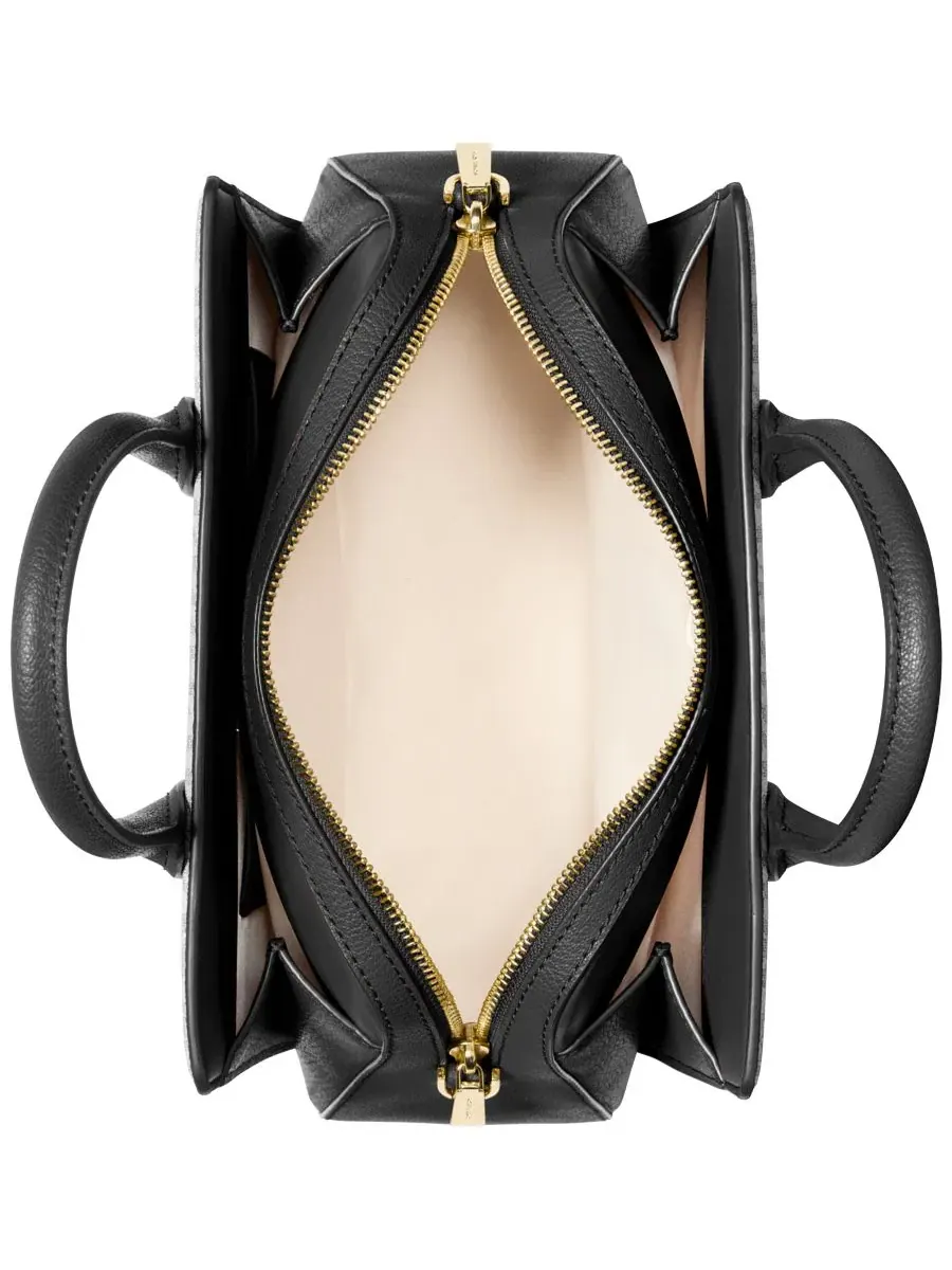 Сумка малая сэтчел 100% кожа Michael Kors Laila Leather — изображение 4 из 5, черный/золотистый