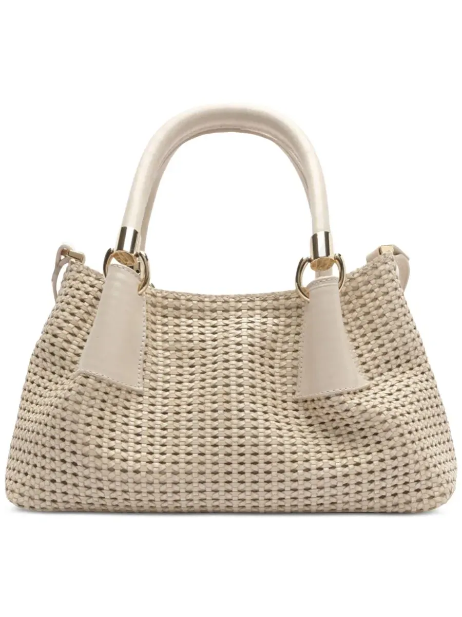 Сумка-тоут из плетеной кожи Eva Medium Arezzo — изображение 1 из 5, бежевый