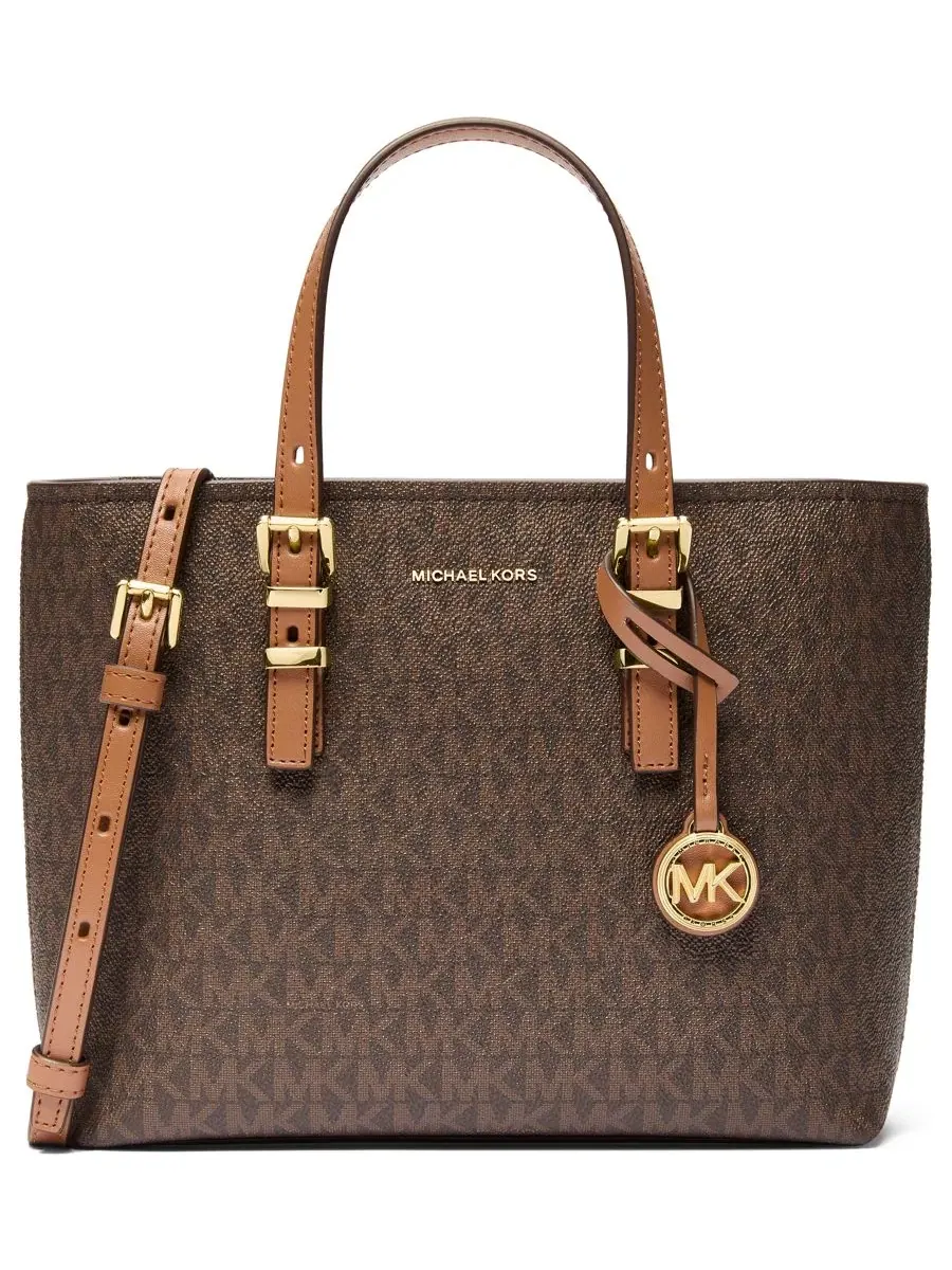 Сумка женская шоппер Michael Kors Quinn Small East West Tote, коричневый/ореховый