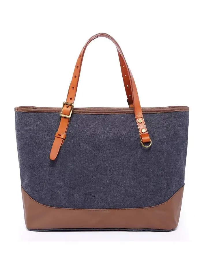 Сумка-шоппер из холщовой ткани Redwood TSD BRAND — изображение 4 из 8, оливковый