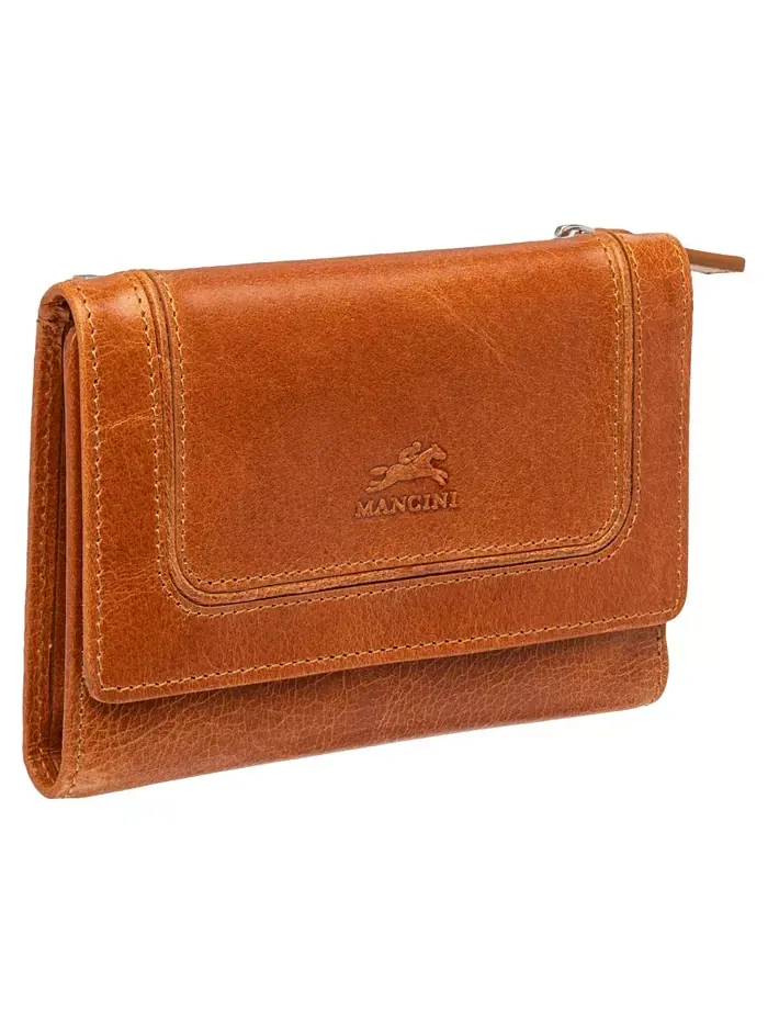 Мини-кошелек-клатч South Beach RFID Secure Mancini — изображение 2 из 5, бежевый
