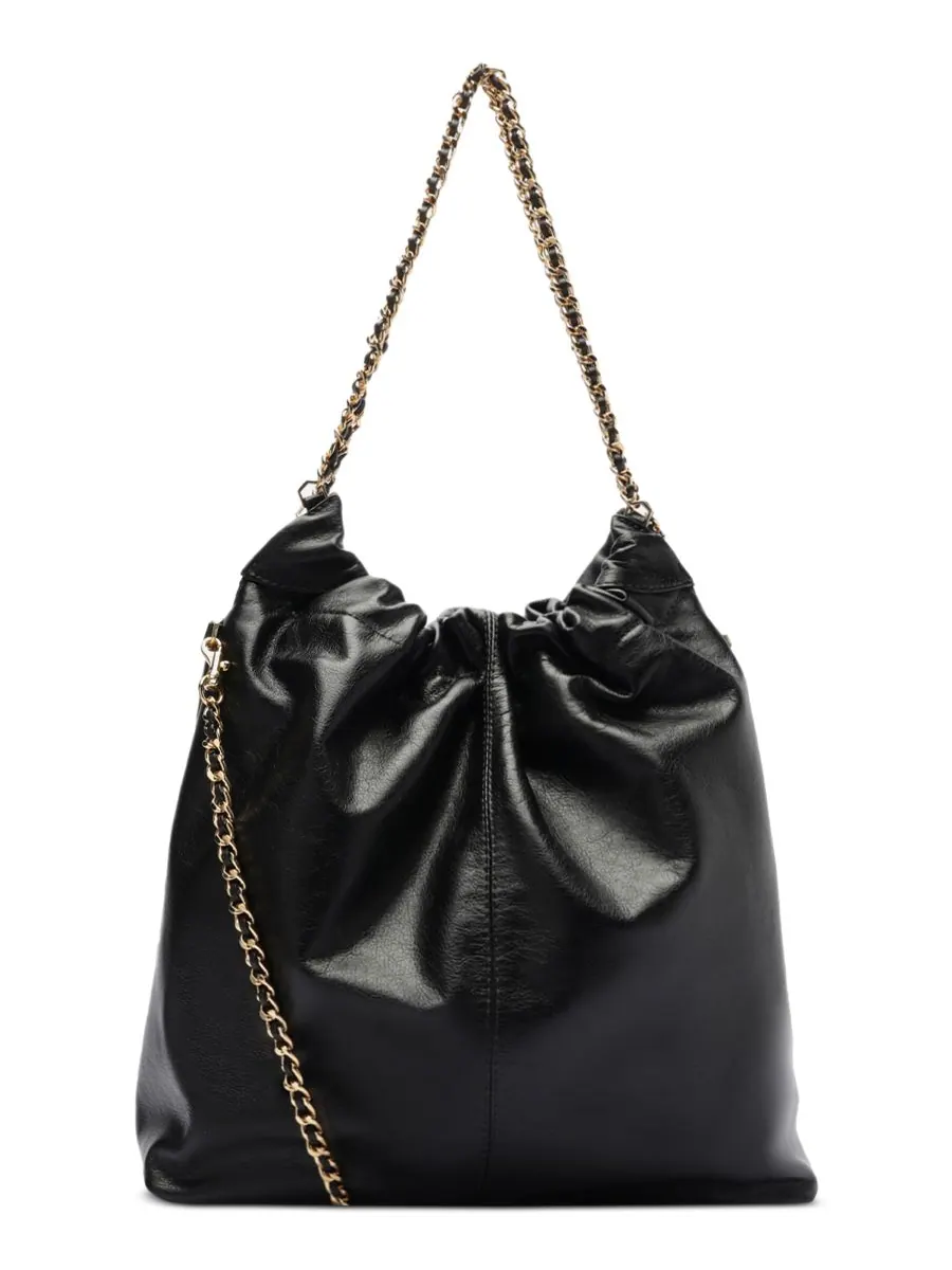 Сумка-ведро Elizabeth Extra Large из кожи Arezzo — изображение 2 из 5, черный