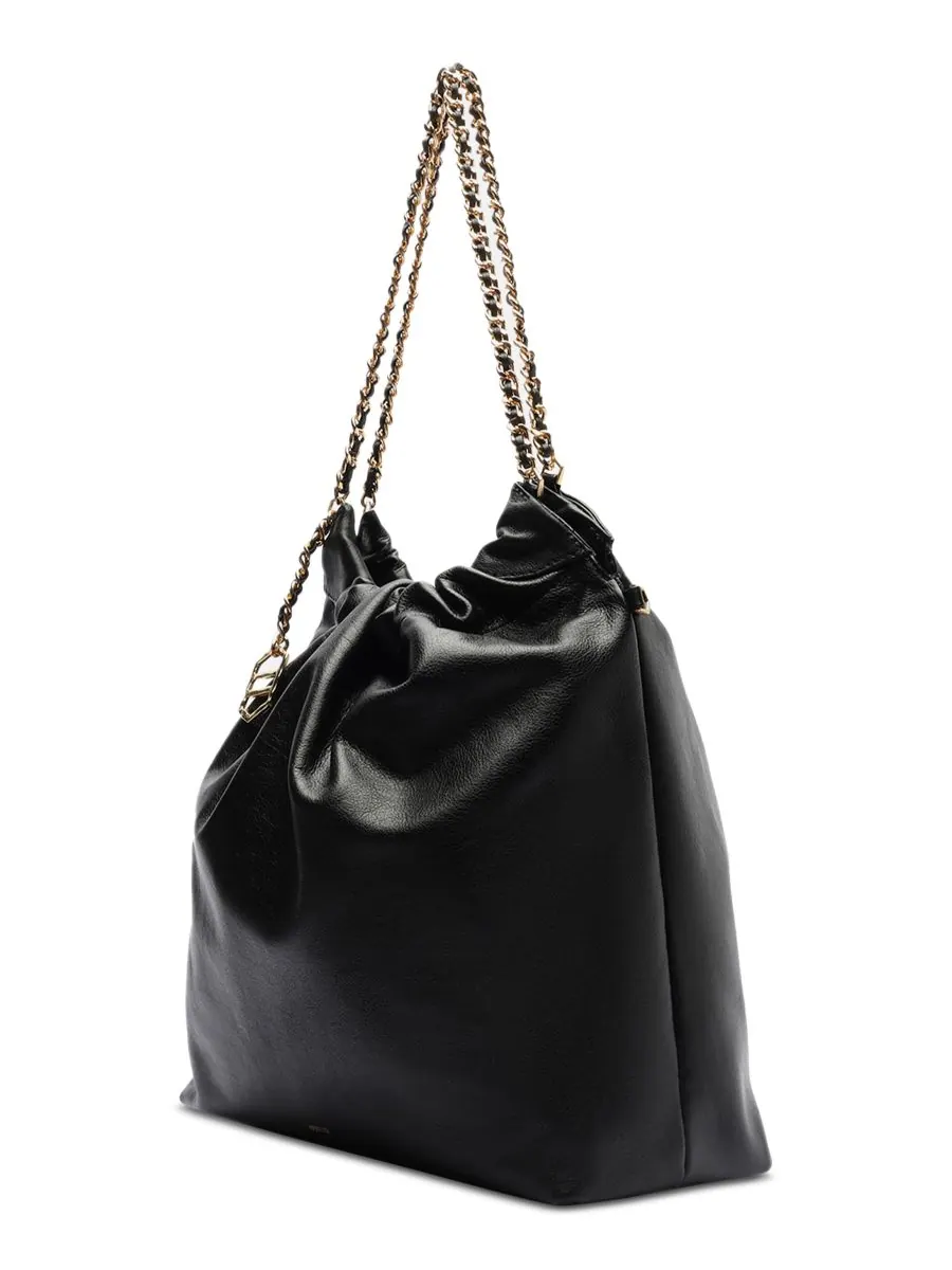 Сумка-ведро Elizabeth Extra Large из кожи Arezzo — изображение 3 из 5, черный