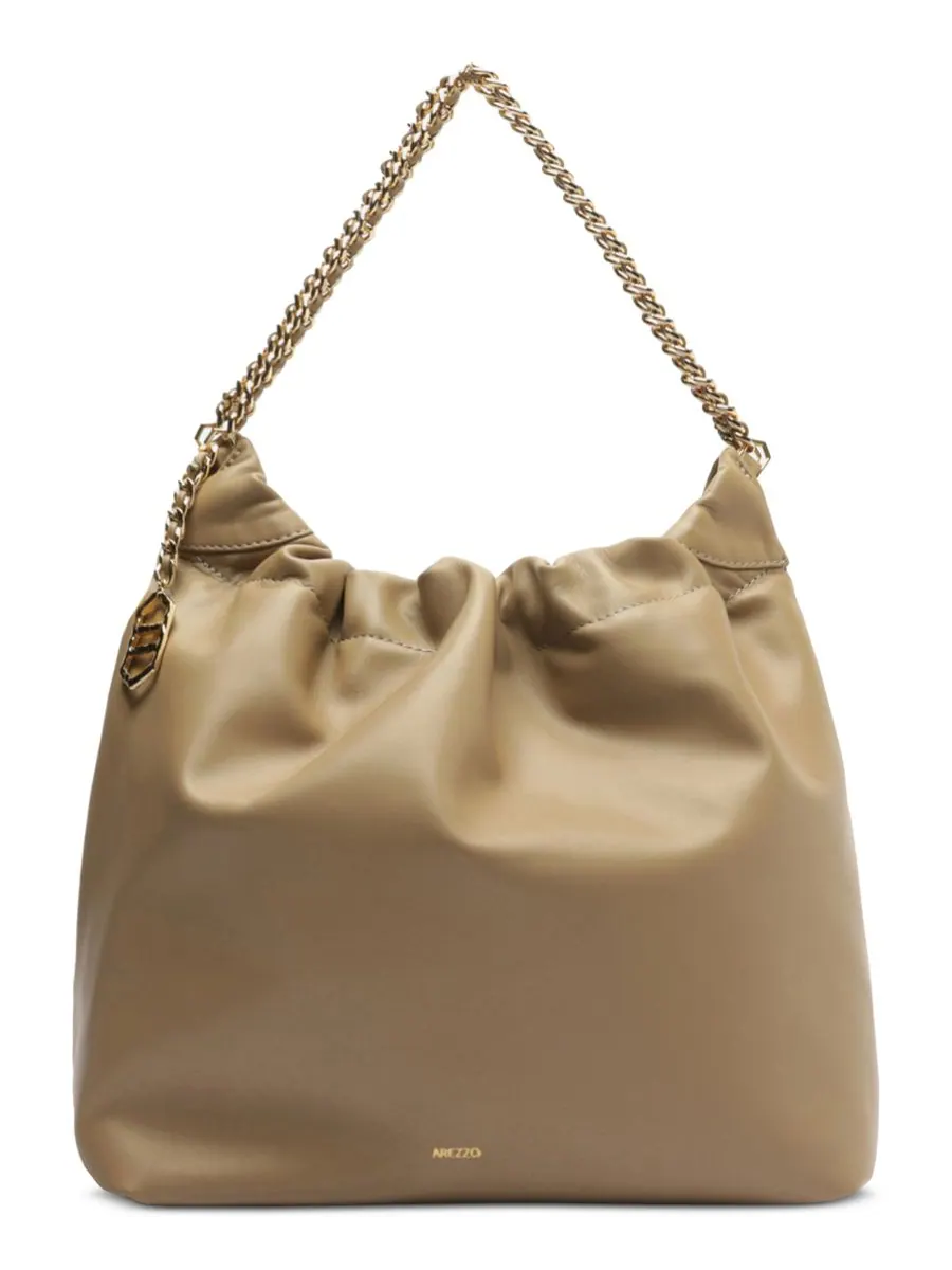 Сумка-ведро Elizabeth Extra Large из кожи Arezzo, Misty Taupe
