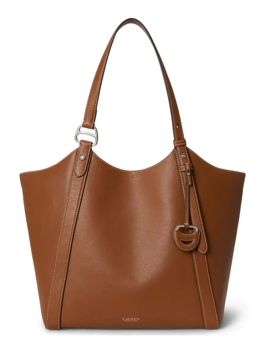 Сумка-тоут Tasha Extra-Large Leather Lauren Ralph Lauren — изображение 1 из 6, бежевый