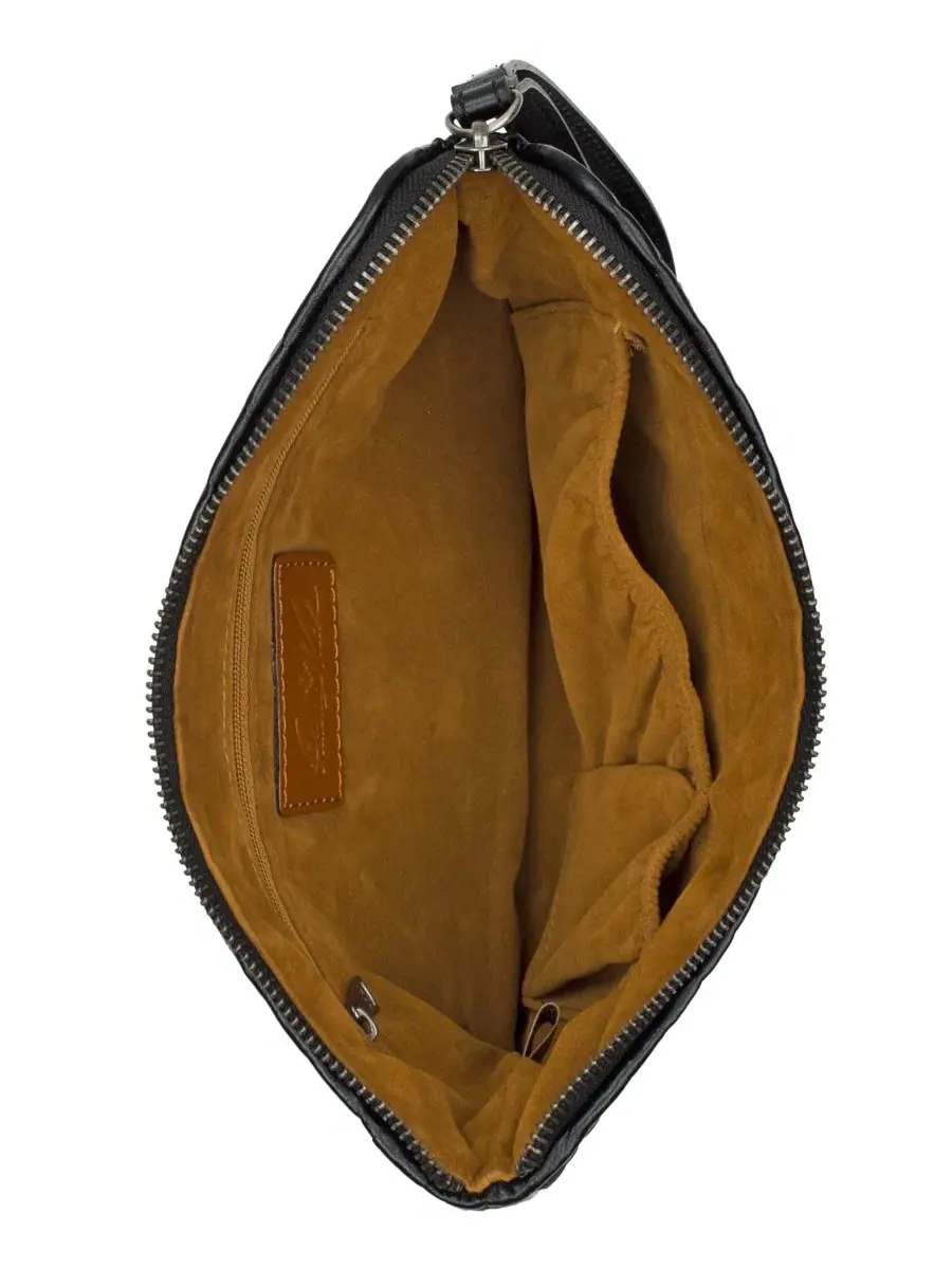 Клатч-вистлет Patricia Nash Leisha Woven Leather Zip-Top — изображение 3 из 3, черный