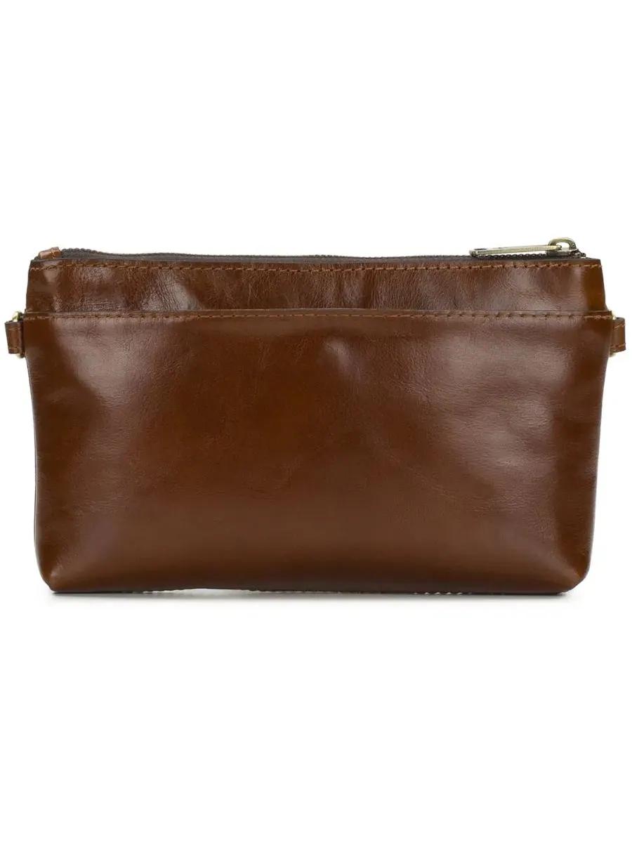 Небольшая кожаная сумка-кроссбоди с wristlet-ремнем Mignon Patricia Nash — изображение 2 из 4, коричневый