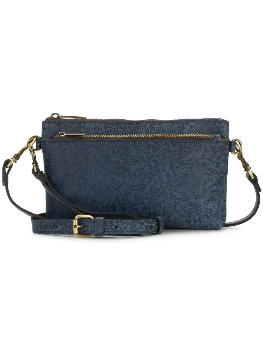 Кожаный клатч-кроссбоди Mignon Small Leather Wristlet Crossbody Handbag Patricia Nash — изображение 1 из 4