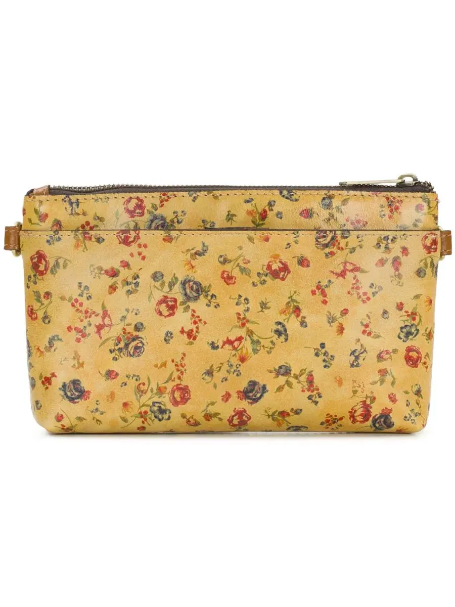 Кожаный клатч-кроссбоди Mignon Small Leather Wristlet Crossbody Handbag Patricia Nash — изображение 2 из 4, розовый
