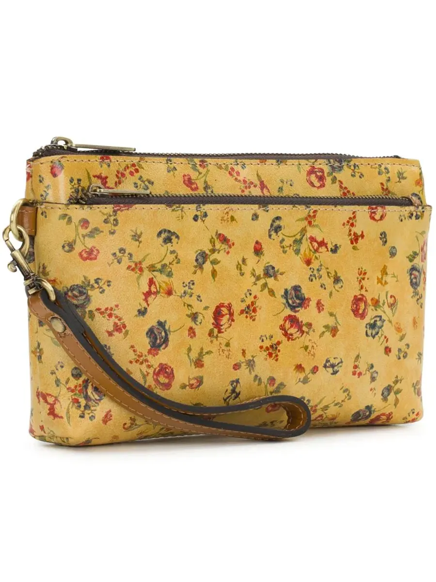 Кожаный клатч-кроссбоди Mignon Small Leather Wristlet Crossbody Handbag Patricia Nash — изображение 3 из 4, розовый