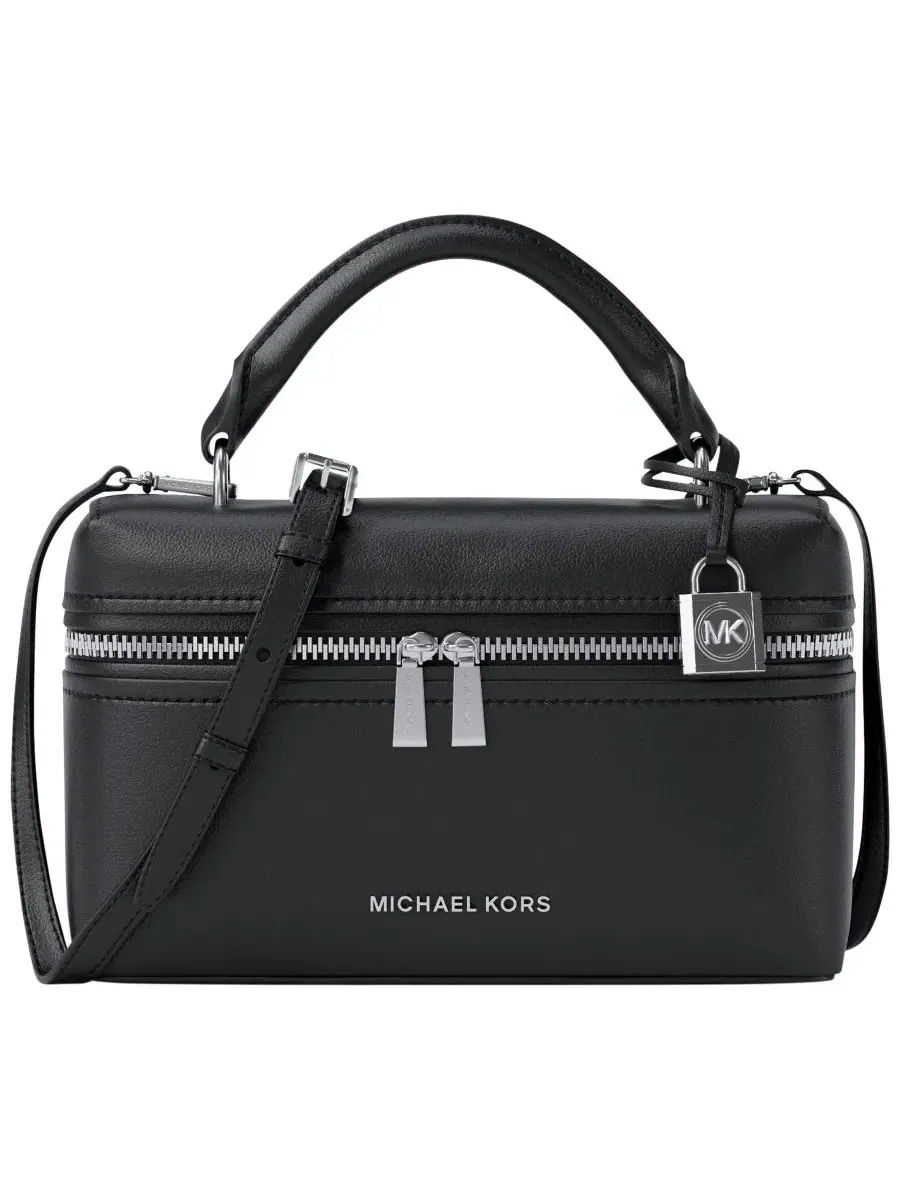Сумка женская мини кросс-боди Michael Kors Jana — изображение 1 из 5, черный/серебристый